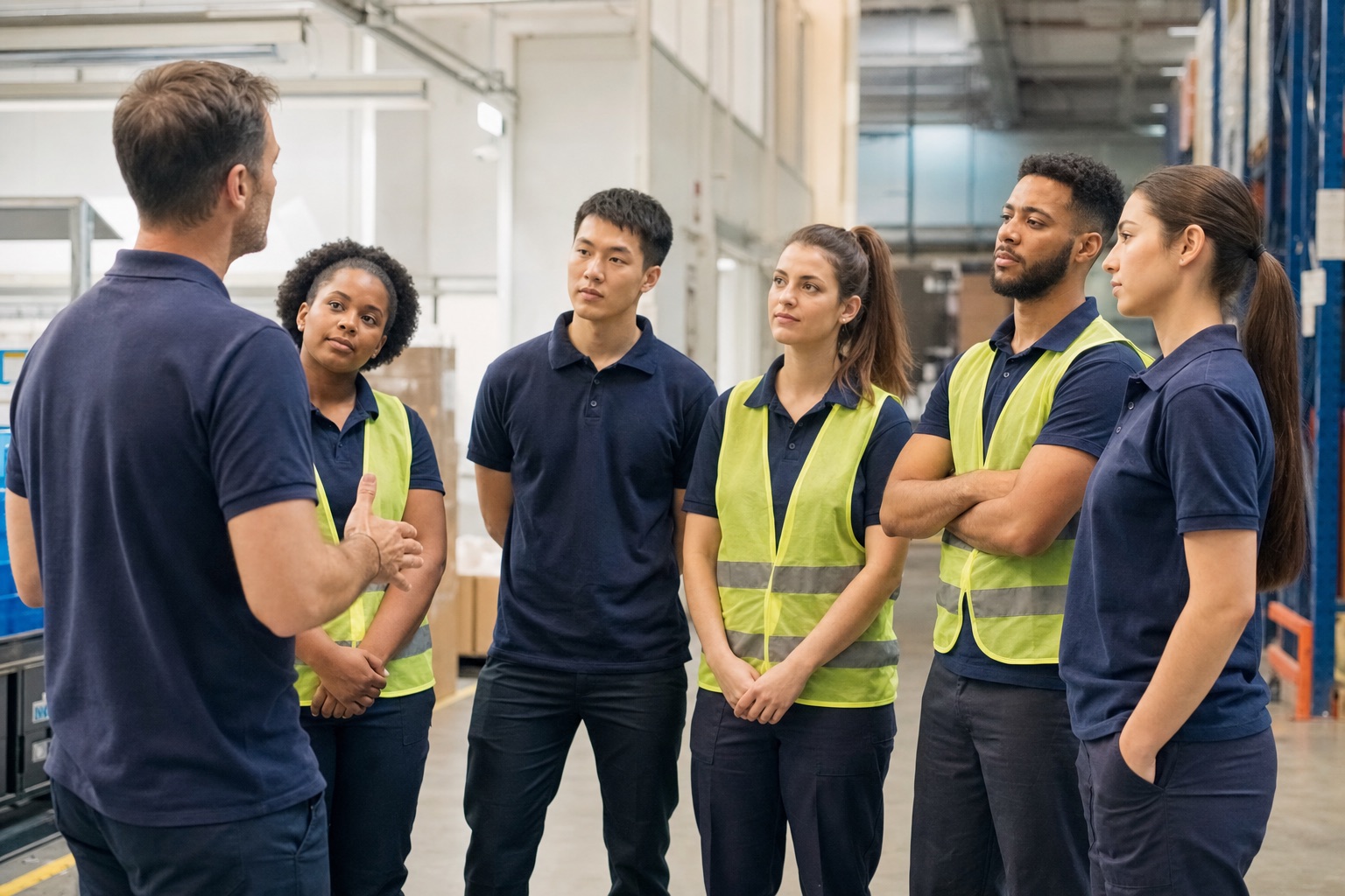 Инструктаж новой рабочей смены на производственном объекте